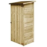 Gecheer Gerätehaus Holz Garten Geräteschuppen Geräteschrank Gartenschrank Gartenhaus Schuppen Fahrradgarage Gartenschuppen Lagerschuppen Gerätehäuser Kiefernholz Imprägniert 88x76x175 cm