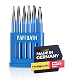 Paffrath® Durchtreiber- und Körnersatz 6-teilig – Präzise geschliffene Spitzen für exakte Markierungen – Hochwertiger Chrom-Vanadium-Stahl für maximale Haltbarkeit – Made in Germany
