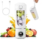 Gohytal Tragbarer Mixer, USB Wiederaufladbarer Mixer für Smoothie und Shakes, Mini-Standmixer, Kleiner Entsafter mit 700 ml Fassungsvermögen, Minimixer für Babynahrung, Reisen, Fitnessstudio