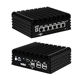 SJRC Mini Computer Firewall Fanless Micro Router Lüfterlos, 12th Gen Core i3 N305 8C/8T DDR5 8GB RAM 256GB SSD, 6 x 2.5GbE I226-V Computer, AES-NI, TF, Type-C, Support Pfsense, OPNsense