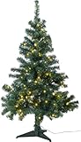 infactory Christbaum: Weihnachtsbaum mit Bodenständer, 120 cm, 250 Spitzen, 100 LEDs (Künstlicher Weihnachtsbaum, Weihnachtsbaum LED Beleuchtung, Weihnachtsbaumkerzen)