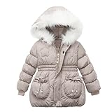Generisch 2025 - Winter Schnee Hoodie Kinder Kinder Mäntel Warme Dicke Reißverschlussjacke Outwear Mantel Jacke Skijacke Junge (Beige, 62)