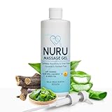 Nuru Massage Gel (250 ml) | Water-based | Paraben & Glycerine Free | Formulated with Natural Seaweed, Green Tea, Liquorice Extract, Vitamin B5, & Organic Aloe Vera