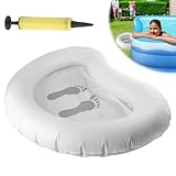 Aufblasbares Fußbecken, 93 x 73cm Pool Foot Bath, Grau Pool Fussbad, Whirlpool Aufblasbares Fußbad, Fusswanne für Pool für Pool Wanne Spa, Schwimmbecken, Whirlpool oder Pool, Aufstellpools