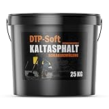 DTP-SOFT Kaltasphalt 25kg im Eimer | 25 kg Kaltasphalt 0-8 mm Reparaturasphalt Asphalt Kaltmischgut 25 kg