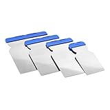 TRISTARcolor Metallspachtel Japanspachtel Set 4 TLG. für Spachtelmasse Autolack Karosserie