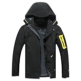 Wasserdichte Herren-Jagdjacken, leichte Jacken für Herren, UK mit Reißverschlusstaschen, Kapuzenjacke, Windbreaker, langärmelig, einfarbig, Outdoor-Jacken, dünner Trenchcoat, Oberbekleidung, Schwarz