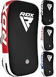 RDX Schlagpolster zum Kampfsport, Curved Trittschlagpolster Kickboxen, Muay Thai Training, Maya Hide Leder Boxen Schlagkissen, MMA Thai Pads Trainerpratzen Boxpratzen Boxpads (Nur EIN Pad)