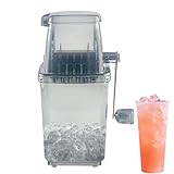 Crushed Ice Maker | Eisrasiermaschine für zu Hause | Manuelle, tragbare Rotations Eisbrecher Slush Maschine zum Mischen von Slushies, Frappe, Cocktails, Kaffee und Eistee usw