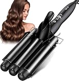 Lockenstab 3 Fässer Welleneisen für haare 25mm Lockenwickler mit zweistufiger Temperaturregelung schnell aufheizen Lockenstäbe Welleisen Schnelle Heizung Große Welle für Lange/kurze Haare