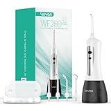 VOYOR Munddusche Elektrisch für Zahnreinigung,Wasser Flosser Zahnzwischenraumreiniger für Zahnspange Zahnfleisch Reinigen und Entfernen Bakterien,Professional IPX7 Wasserdichter WF200 (Grau)