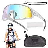 Generisch Herren-Fahrradbrillen,Fahrradbrillen für Herren - Mountainbike-Brille,Farbwechselnde Fahrradbrille für Männer und Frauen, Mountainbike-Sonnenbrille, Fahrradfahren