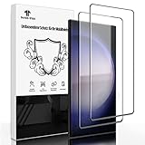 Schutzfolie für Panzerglas für Samsung Galaxy S23 Ultra 5G, [Hochpräzise Fingerabdruckerkennung] 3D-Volle Bedeckung Sensible Berührung 9H Härte Anti-Kratzen 2 Stück Displayschutz für Samsung S23 Ultra