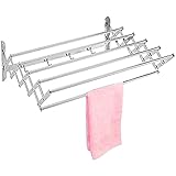 Faltbarer Wäscheständer zur Wandmontage, einfache Installation für den Innen- und Außenbereich, platzsparend, zusammenklappbarer Turm (60 cm)