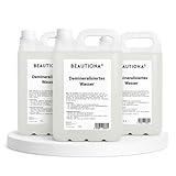 BEAUTIONA Demineralisiertes Wasser 3×5 L – Destilliertes & VE-Wasser gemäß VDE 0510 – Chemisch rein, kalkfrei – Für Auto, Kühler, Bügeleisen, Luftbefeuchter & Aquarium