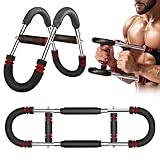 Twister Armtrainer, verstellbare Federtrainingsstange, 18 - 45 kg, verstellbares Brusttrainingsgerät, Armtrainer, Twister-Armtrainer, abnehmbares Design, Fitness überall (rot)