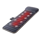 Snailax Massagematte mit 10 Vibrationsmotoren, Massageauflage mit Wärme, elektrisches Ganzkörpermassagegerät mit 4 Therapie-Heizkissen, Massagesitzauflage, Geschenke für Männer, Frauen