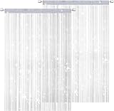 Fadenvorhang Weiße 100 x 200 cm Perlenvorhang Türvorhang, Fliegenvorhang Terrassentür für Türen & Fenster