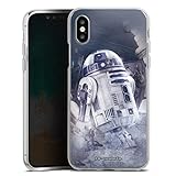 Silikon Hülle kompatibel mit Apple iPhone X Case transparent Handyhülle Star Wars Roboter Fanartikel