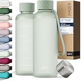 KIVY Trinkflasche 650ml [BPA FREI] Auslaufsicher & Spülmaschinenfest - Wasserflasche für Kinder & Erwachsene - Water Bottle Small - Trinkflasche Klein - Tritan Flasche für Kohlensäure geeignet