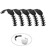 5x Elastische Maskenhalterung für Mundschutz -Comfort- Verstellbare Maskenhaken wiederverwendbar Halterung Bandverlängerung für Atemschutzmasken Mask Extender (5x Schwarz)