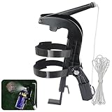 Hausio Gelb Sprühdosen Verlängerung Adapter mit 2/4m Teleskopstange, Sprühdosen Adapter für Spraydosen, Wespenspray mit langem Ssprührohr, Einstellbarer Sprühdosenhalter (Schwarz)