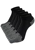 ZAKASA Zehensocken Herren Sneaker Socken: Five Finger Socken Laufsocken Männer Kurze Socken mit Zehen Baumwolle Sportsocken Atmungsaktiv 43-46 Schwarz-5 Paare