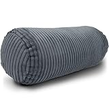 Amilian Nackenrolle mit Bezug 40x15 cm – Cord Kissen mit Füllung – Waschbar – Für Erwachsene & Kinder – Ideal für Nacken (Nebelklang, 40 x 15 cm)