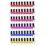 Nagellack Wandregal, 6 Stück Nagellackflaschen Organizer Wand, Nail Polish Aufbewahrungsbox, Wandmontage Nagellack Display Ständer für Badezimmer Schlafzimmer Studios, Acryl, Transparent