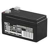 EMOS - Wartungsfreier Bleiakku - 12V 1,3Ah - AGM Batterie - Faston 4,7mm Anschluss - Für Gefahrmeldeanlagen, Brandmeldetechnik, USV-Geräte - 97x45x53 mm