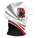 T-Shirts für Herren Sommer Shirt Kurzarm Tshirt Tie-Dye Muster Streetwear Freizeitshirt Schwarze T Shirts Lässiges lockeres bequemes trendiges sportliches