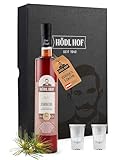 Hödl Hof Geschenkset inkl. 0,5L Zirben-Schnaps & 2 Schnapsgläser I Hochwertiger Zirbenschnaps aus steirischen Zirbenzapfen I Feinster Premium-Schnaps ideal als Geschenk I Edle Spirituose 25% vol