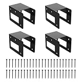 predolo 4Pcs Kamin Holz Holz Lagerung Stehen Metall Regal mit Schrauben Brennholz