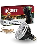 HOBBY Terraristik Power & Heat I 35 W I LED Strahler mit Wärmefunktion für Terrarien I Terrarium Wärmestrahler I LED-Lampe zur Abgabe von Licht und Wärme I Wärmelampe für Reptilien & Amphibien