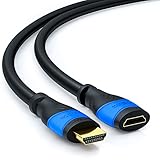 deleyCON 1m HDMI Verlängerung - Kompatibel zu HDMI 2.0a/b/1.4a - UHD 4K HDR 3D 1080p 2160p ARC HDMI Type A (Standard) Schwarz-Blau