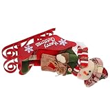 MUCKLILY Weihnachtsschlitten Dekoration aus Robustem Material Tischfigur für Festliche Anlässe Geeignet für Traditionelle und Moderne Weihnachtsdeko Langlebiges Ornament für Zuhause