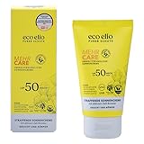 eco elio LSF 50 nachhaltige Sonnencreme 75ml 'Mehr Care' I Sonnencreme ohne Octocrylene und Mikroplastik I Sunscreen Face Sonnencreme Gesicht 50 I Sonnenschutz parfümfrei I Sonnencreme Körper 50