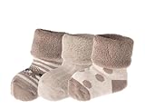 Jacob's – Erstlingssöckchen Baby 3er Pack | Weiche Vollfrottee-Socken mit Bärchenmotiv, OEKO-TEX® zertifiziert | Größe 0–3 Monate, hautfreundlich & wärmend