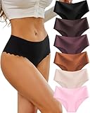 Sth Big Unterhosen Damen Nahtlose Hohe Taille Seamless Slips Damen High Waist Unterwäsche Frauen Bequem Hipsters Pantys Ohne Abzeichnen Taillenslip Nahtlos Underwear Women Slips Mehrpack 6