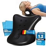 ERGOZEE Nackenstrecker orthopädisch Nacken & Schultern [inkl. Überzug] im Set | Ergonomisch, Premium Qualität, Beschwerdelos | Nackenwolke Nackenretter gegen Nacken-Buckel Nackenschmerzen UVM.