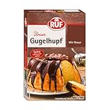 RUF Gugelhupf, extra saftige Kuchenbackmischung mit Kakao-Glasur, lässt sich wunderbar mit Streusel, Dekoren und Dekor-Auflegern verzieren, 1x550g