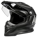 Westt Crosshelm Mit Visier - Motocross Helm für Herren Damen Cross Helm Motorrad - Motorradhelm Enduro Fullface Integralhelm ECE Schwarz S (55-56cm)