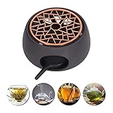 Stövchen für Teekanne Keramik, Teekannenwärmer, Teewärmer Kaffeewärmer Teestövchen mit Kerzenhalter Kaffeewärmer, Stövchen Teekanne Wärmer für Kaffee, Tee und Milch (A)