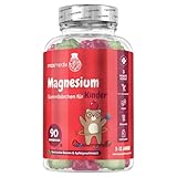 Magnesium Gummies für Kinder - 727mg Magnesiumcitrat pro Portion - liefert 80mg elementares Magnesium - 3 Monate Vorrat - Mit Gemischte Beeren & Apfelgeschmack - Von 3 bis 12 Jahren - maxmedix