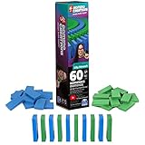 Spin Master Games H5 Domino Creations 60-teiliges Neonblau/Grün Set von Domino Künstler Youtuber Lily Hevesh klassisches Familienspiel für Erwachsene und Kinder ab 5 Jahren