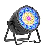 Rtktoup 19 x 15W Wash Zoom LED Par, RGBW 4 in 1 Par Scheinwerfer DMX 10/18/20CH mit Sound Aktiviert LED Bühnenlicht für große Bühnenauftritte, Konzert, Party, Theater, Halloween, Weihnachten