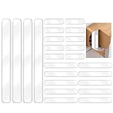 Oruola 46 Stück Möbelstoßstangen,3 Größen Silikonstreifen Transparent,Gummipuffer Transparent zum Schutz von Türen,Schubladen,Schränken,Wänden,Silikon Schutzpuffer für Toilettendeckel