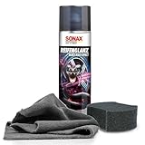 Auto Reifenpflege Set | Sonax ReifenGlanz Special Edition 500ml + Applikator Pad + Mikrofasertuch | Reifenglanzspray zur Pflege und Auffrischung von Reifen