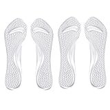 Mipcase Gel Einlegesohlen mit Fußgewölbeunterstützung 2 Paar Selbstklebende Gelkissen für Damen High Heels Abnehmbare Rutschfeste Einlagen für Komfort Beim Gehen und Fußschmerzen