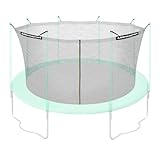 Ultrasport Sicherheitsnetz für Gartentrampoline, kompatibel mit grün Wave Modell Ø 430 cm, Trampolinzubehör, Ersatznetz, mit Reißverschluss, UV-beständig, Netzhöhe ca. 180 cm